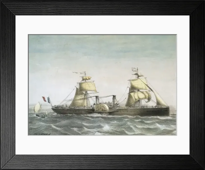 Framed Print : The steamship Emperatriz Eugenia. The Transatlantic Framed Print : The steamship Emperatriz Eugenia. The Transatlantic