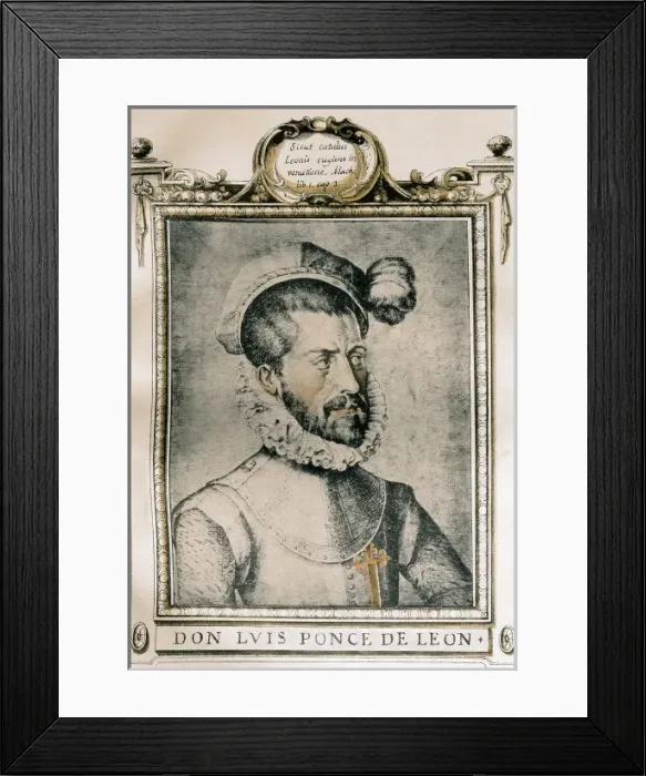 Framed Print : PONCE DE LEӎ, Luis ( -1569). Spanish military Framed Print : PONCE DE LEӎ, Luis ( -1569). Spanish military