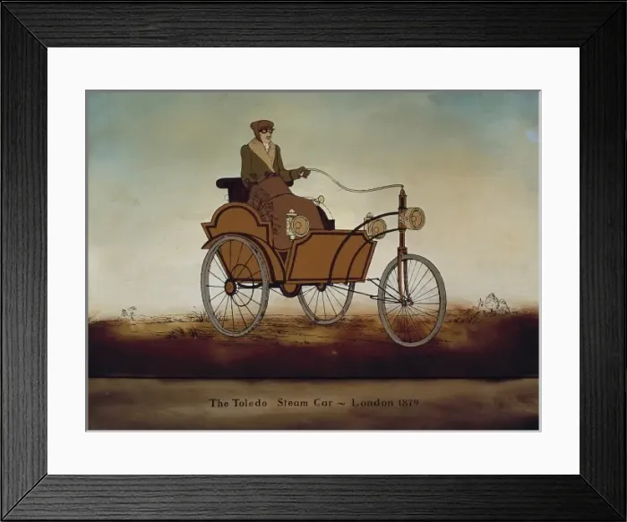 Framed Print : The Toledo Steam Car, (London, 1879) Framed Print : The Toledo Steam Car, (London, 1879)
