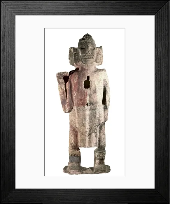 Framed Print : Moctezuma I. C. 1440-1469. Aztec art. Sculpture Framed Print : Moctezuma I. C. 1440-1469. Aztec art. Sculpture