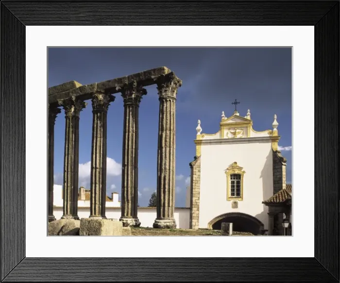 Framed Print : PORTUGAL. ɖORA. Evora. Roman temple (2nd c. ) Framed Print : PORTUGAL. ɖORA. Evora. Roman temple (2nd c. )