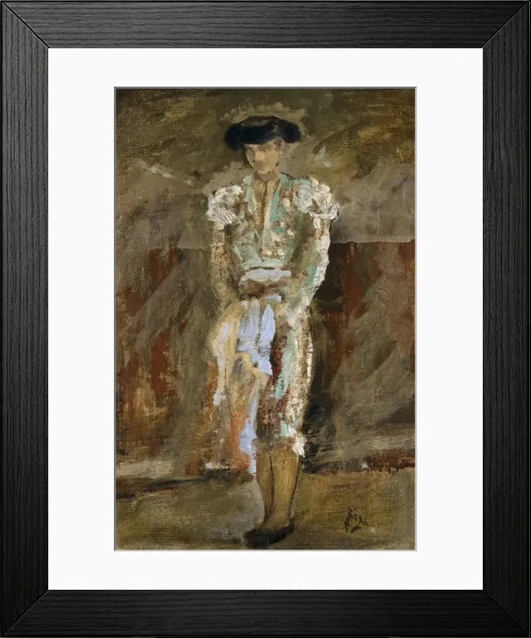 Framed Print : Bullfighter, 20th century. Costumbrism. Oil on Framed Print : Bullfighter, 20th century. Costumbrism. Oil on
