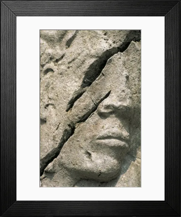 Framed Print : MEXICO. Palenque. El Palacio. Bas-relief with
