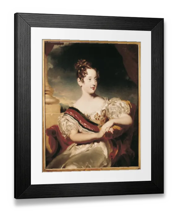 Framed Print : Maria II of Bragan硠(1819-1853). Queen of Portugal Framed Print : Maria II of Bragan硠(1819-1853). Queen of Portugal
