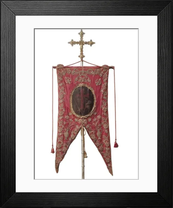 Framed Print : Banner of the Inquisition of Sevilla. Textiles Framed Print : Banner of the Inquisition of Sevilla. Textiles