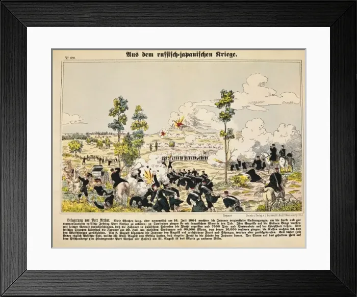 Framed Print : Russo-Japanese War. Japanese attack on Port Arthur Framed Print : Russo-Japanese War. Japanese attack on Port Arthur