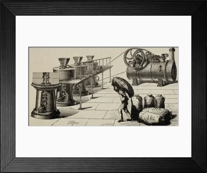 Framed Print : Steam mills for cereal. They work using Hermann-Lachapelle s Framed Print : Steam mills for cereal. They work using Hermann-Lachapelle s