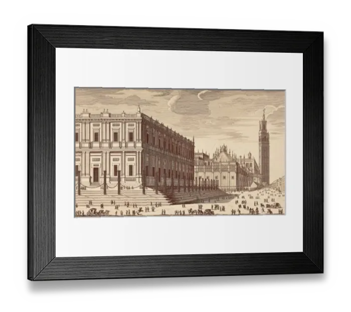 Framed Print : Lonja de Comercio ( Trading building ) and a Framed Print : Lonja de Comercio ( Trading building ) and a