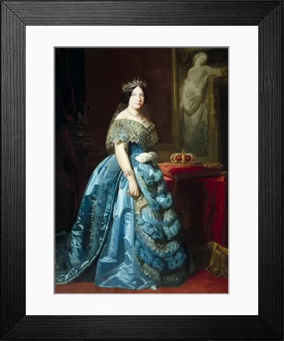 Framed Print : MADRAZO, Federico (1815-1894). Isabella II. ca Framed Print : MADRAZO, Federico (1815-1894). Isabella II. ca