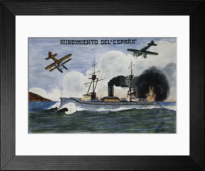 Framed Print : Spanish Civil War (1936-1939). Sinking of Framed Print : Spanish Civil War (1936-1939). Sinking of