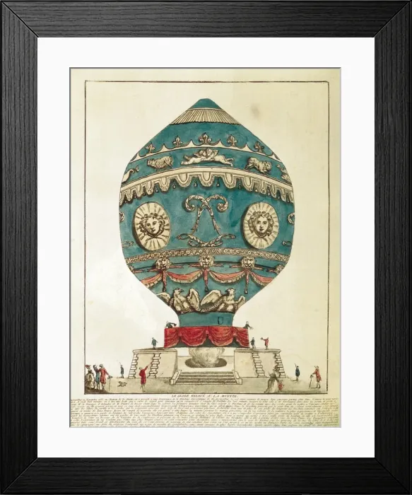 Framed Print : Air balloon of the brothers Jacques-ɴienne Framed Print : Air balloon of the brothers Jacques-ɴienne