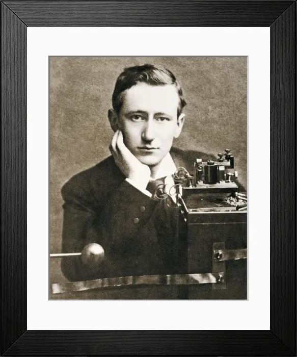 Framed Print : MARCONI, Guglielmo (1874-1937). Italian physicist Framed Print : MARCONI, Guglielmo (1874-1937). Italian physicist
