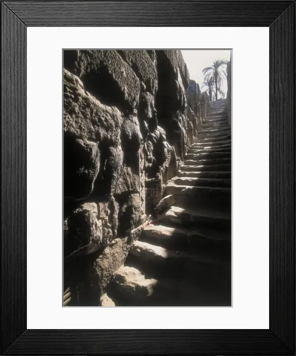 Framed Print : EGYPT. ASWAN. Aswan. Elephantinte Island. Nilometer Framed Print : EGYPT. ASWAN. Aswan. Elephantinte Island. Nilometer