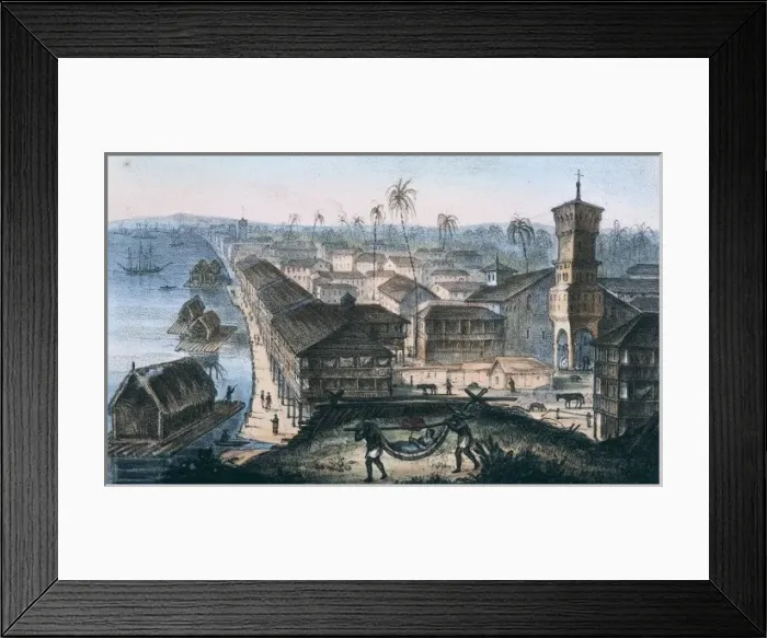 Framed Print : Ecuador. Guayaquil. The city and the port, near Framed Print : Ecuador. Guayaquil. The city and the port, near