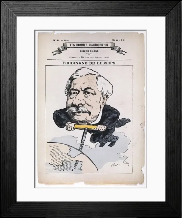 Framed Print : Lesseps, Ferdinand, vicomte de (1805-1894). French Framed Print : Lesseps, Ferdinand, vicomte de (1805-1894). French