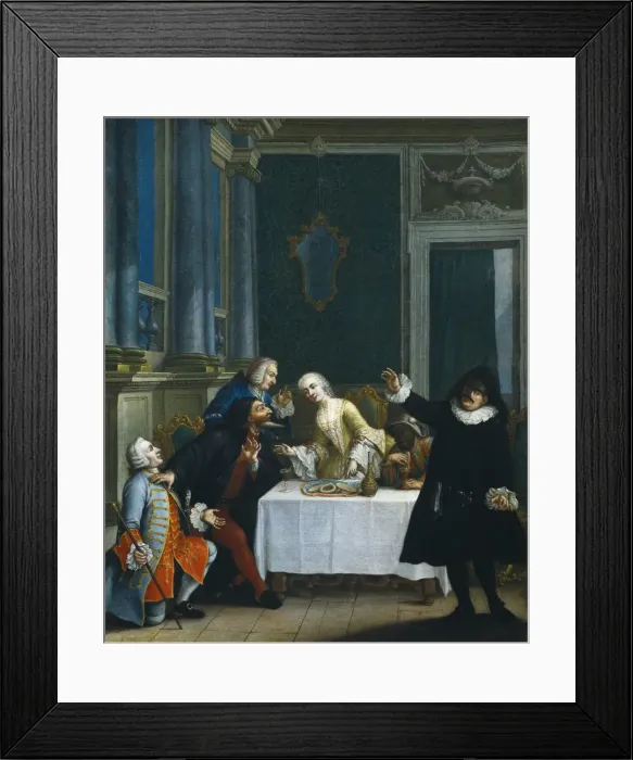 Framed Print : Longhi, Pietro, school of (second half 18th century) Framed Print : Longhi, Pietro, school of (second half 18th century)