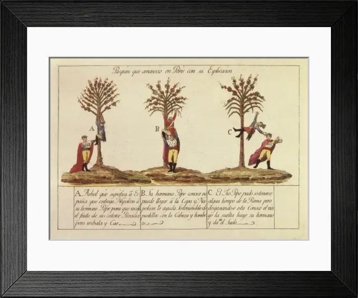 Framed Print : Spain (1808-1814). Peninsular War. Caricature Framed Print : Spain (1808-1814). Peninsular War. Caricature