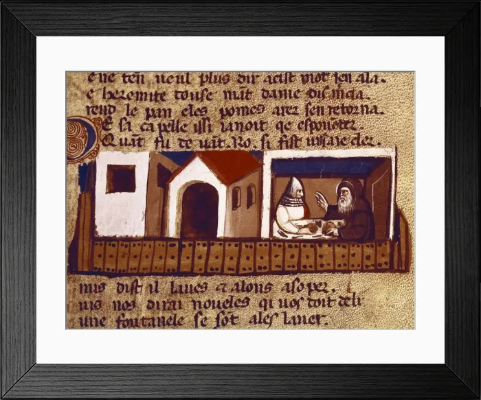 Framed Print : Right of asylum in convents and churches. Illustration Framed Print : Right of asylum in convents and churches. Illustration