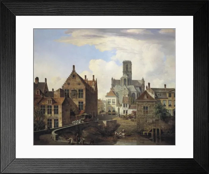 Framed Print : NOTER, Pieter Frans de (1779-1842). View of Sint-Baafs Framed Print : NOTER, Pieter Frans de (1779-1842). View of Sint-Baafs