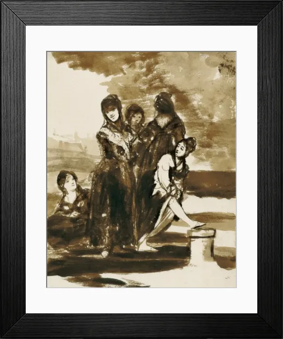 Framed Print : GOYA Y LUCIENTES, Francisco de (1746-1828). Group Framed Print : GOYA Y LUCIENTES, Francisco de (1746-1828). Group