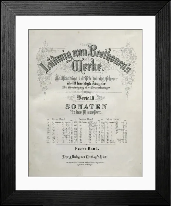 Framed Print : Beethoven, Ludwig, van. German composer. Sonatas Framed Print : Beethoven, Ludwig, van. German composer. Sonatas