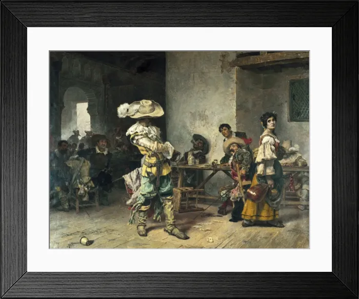 Framed Print : MUяZ i DEGRAIN, Antoni (1841-1924). Boastful Framed Print : MUяZ i DEGRAIN, Antoni (1841-1924). Boastful