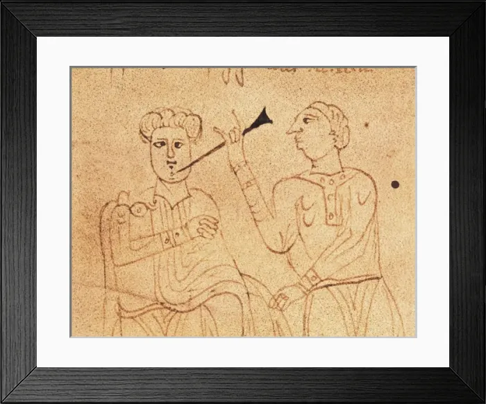 Framed Print : Odontological operation in the Middle Age. Manuscript Framed Print : Odontological operation in the Middle Age. Manuscript