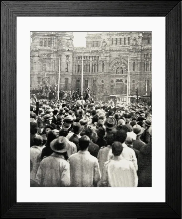 Framed Print : Spain (1930). Student demonstration. The student Framed Print : Spain (1930). Student demonstration. The student