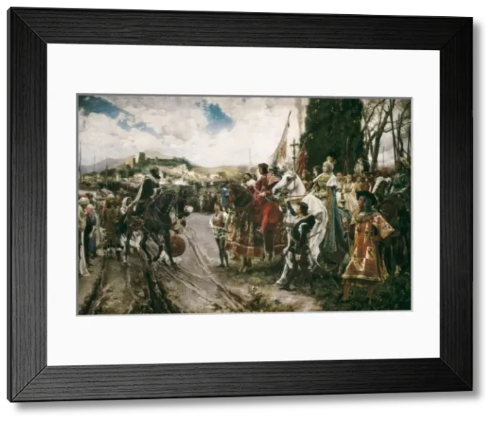 Framed Print : PRADILLA ORTIZ, Francisco (1841-1921). The Surrender Framed Print : PRADILLA ORTIZ, Francisco (1841-1921). The Surrender