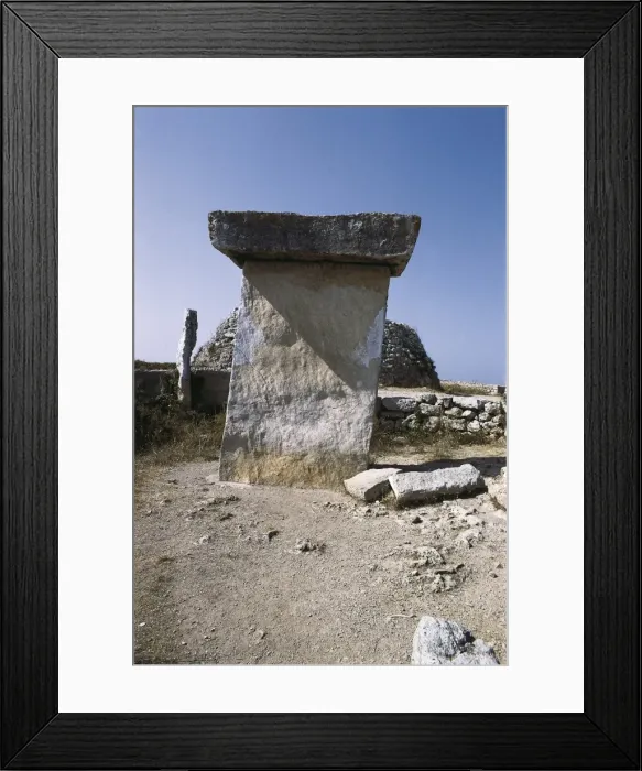 Framed Print : SPAIN. BALEARES. MENORCA. Taula de Trepucegalithic Framed Print : SPAIN. BALEARES. MENORCA. Taula de Trepucegalithic