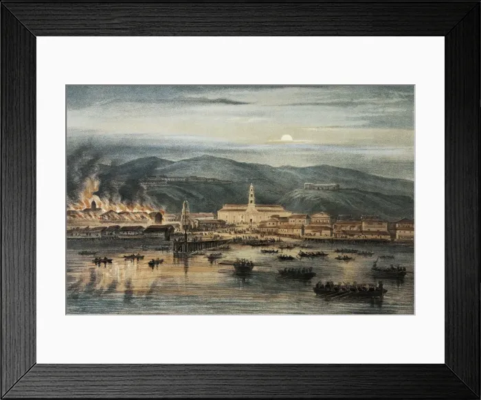Framed Print : Burning of Valpara Framed Print : Burning of Valpara