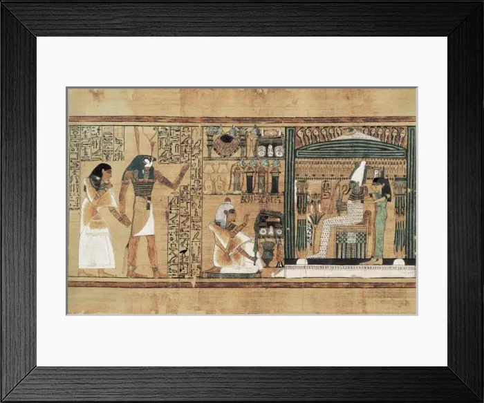 Framed Print : Book of the Dead or Papyrus of Any. ca. 1275 Framed Print : Book of the Dead or Papyrus of Any. ca. 1275