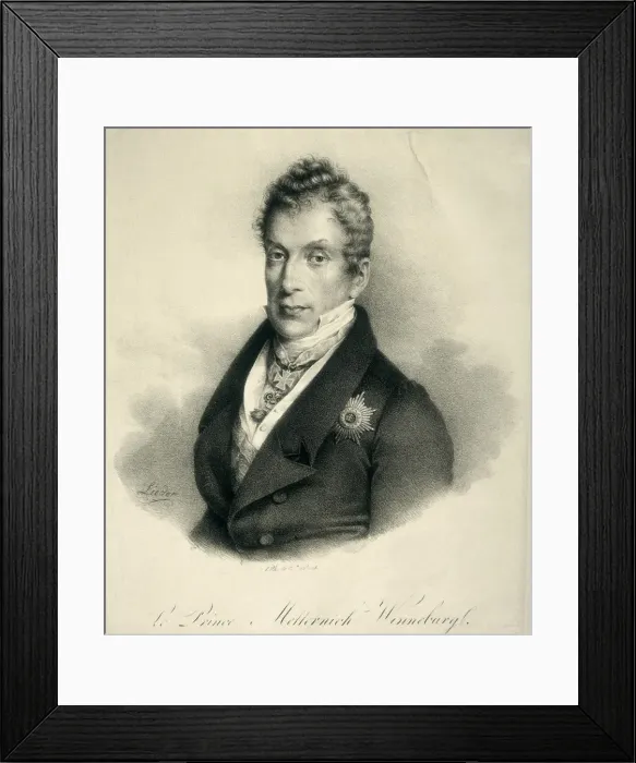 Framed Print : Metternich, Klemens, Furst von (1773-1859). Austrian Framed Print : Metternich, Klemens, Furst von (1773-1859). Austrian