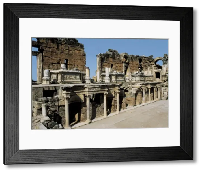 Framed Print : TURKEY. WEST ANATOLIA. DENIZLI. Hierapolis. Theatre Framed Print : TURKEY. WEST ANATOLIA. DENIZLI. Hierapolis. Theatre