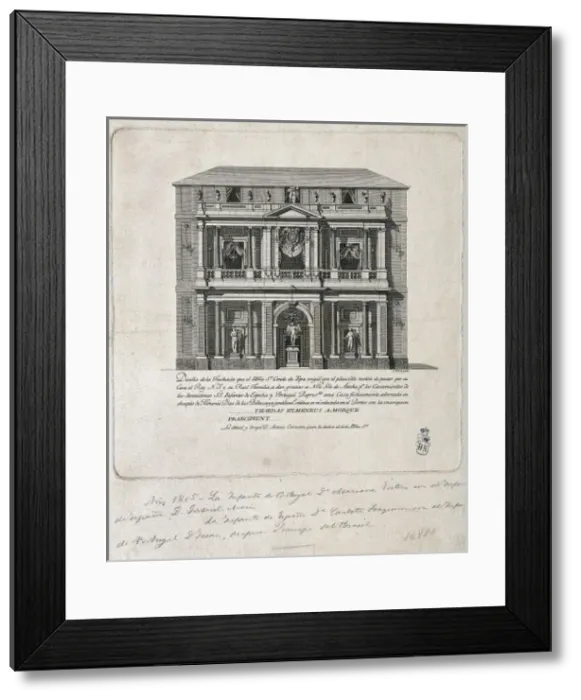 Framed Print : Madrid (1805). Fa硤eproject for the Palace Framed Print : Madrid (1805). Fa硤eproject for the Palace