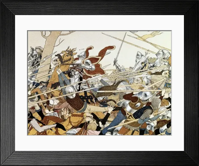 Framed Print : Battle of Joan of Arc, illustration of the book Framed Print : Battle of Joan of Arc, illustration of the book