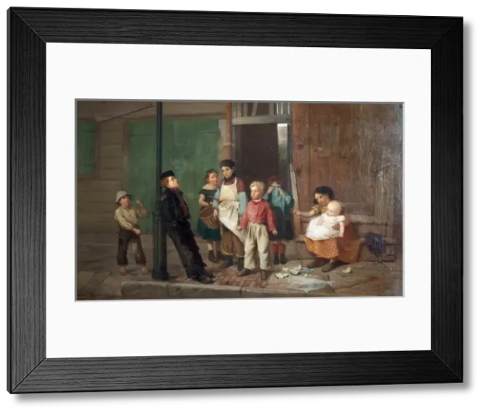 Framed Print : BROWN, John George (1831-1913). The Bully of Framed Print : BROWN, John George (1831-1913). The Bully of