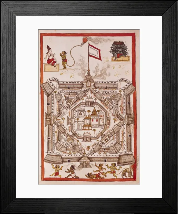 Framed Print : Book of the Moghul. Ms. 8300. 17th c. Depicting