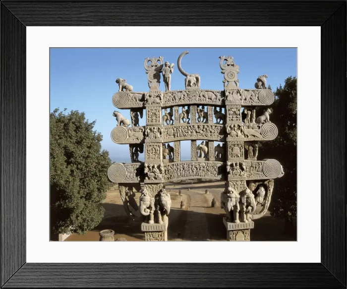 Framed Print : Great Stupa. 3rd BC. INDIA. Sanchi. Northern Framed Print : Great Stupa. 3rd BC. INDIA. Sanchi. Northern