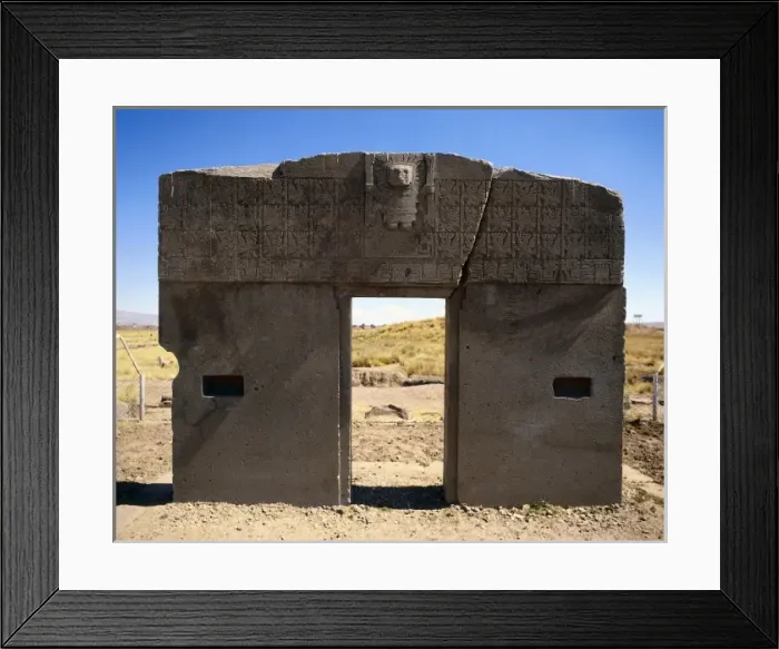 Framed Print : Gate of the Sun. 7th c. -12th c. BOLIVIA. Tiahuanaco Framed Print : Gate of the Sun. 7th c. -12th c. BOLIVIA. Tiahuanaco