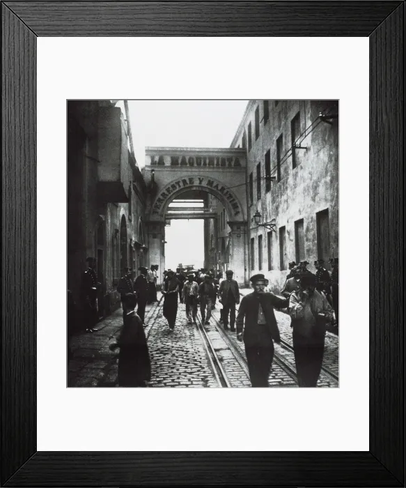 Framed Print : SPAIN. Barcelona. Metallurgists strike in Framed Print : SPAIN. Barcelona. Metallurgists strike in