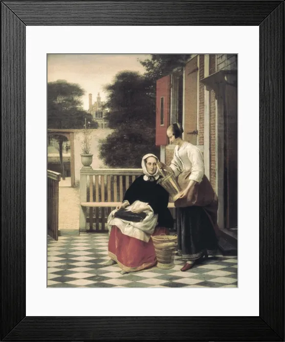 Framed Print : HOOCK, Pieter Cornelisz (1629-1684). Woman Framed Print : HOOCK, Pieter Cornelisz (1629-1684). Woman