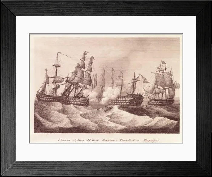 Framed Print : Battle of Trafalgar (October 21st, 1805). Heroic Framed Print : Battle of Trafalgar (October 21st, 1805). Heroic