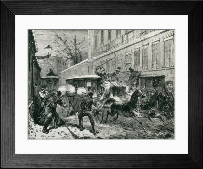 Framed Print : Spain (1870). Assassination of general Prim (Madrid Framed Print : Spain (1870). Assassination of general Prim (Madrid