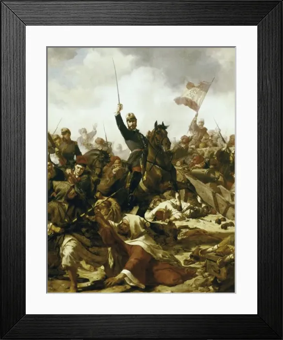 Framed Print : Spain. War of Africa. Juan Prim in the battle Framed Print : Spain. War of Africa. Juan Prim in the battle