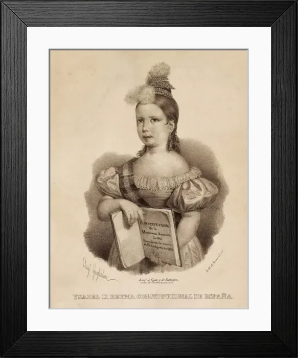 Framed Print : Isabella II (1830-1904). Queen of Spain (1833-1868) Framed Print : Isabella II (1830-1904). Queen of Spain (1833-1868)