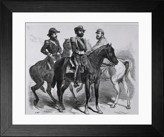 Framed Print : Meeting of generals Flores and Mitre with marshal Framed Print : Meeting of generals Flores and Mitre with marshal