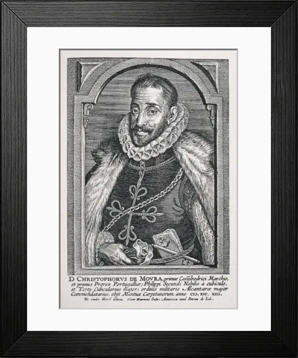 Framed Print : MOURA, Cristde (1538-1613). Portuguese politician Framed Print : MOURA, Cristde (1538-1613). Portuguese politician
