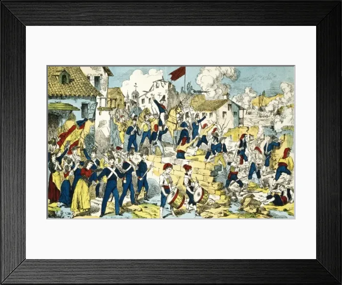 Framed Print : Spain. Peninsular War (1808-1814). Siege of Gerona Framed Print : Spain. Peninsular War (1808-1814). Siege of Gerona