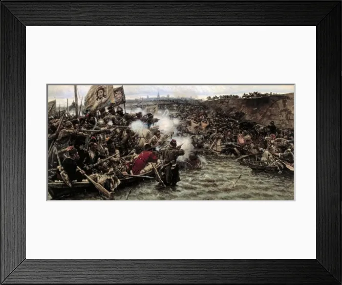 Framed Print : SURIKOV, Vasily Ivanovich (1848-1916). Yermak s Framed Print : SURIKOV, Vasily Ivanovich (1848-1916). Yermak s